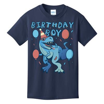 Birthday Boy Dinosaur Celebration Kids T-Shirt