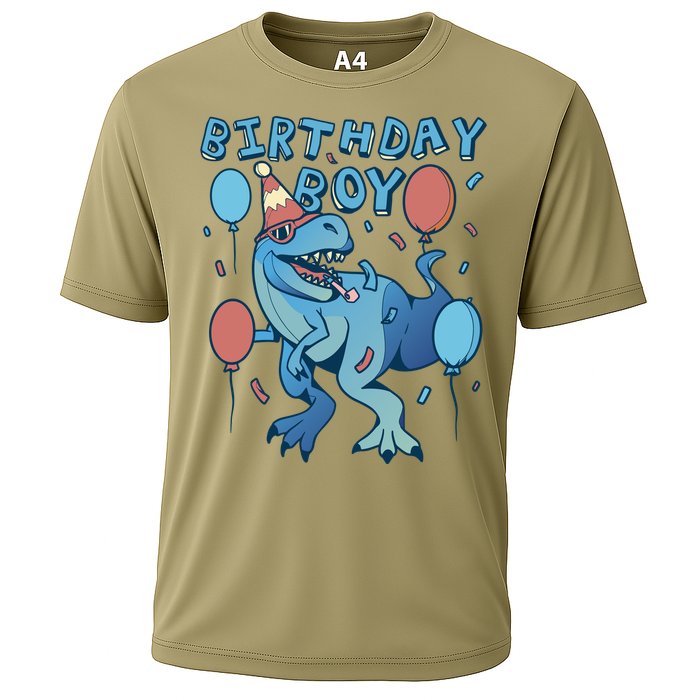 Birthday Boy Dinosaur Celebration Cooling Performance Crew T-Shirt