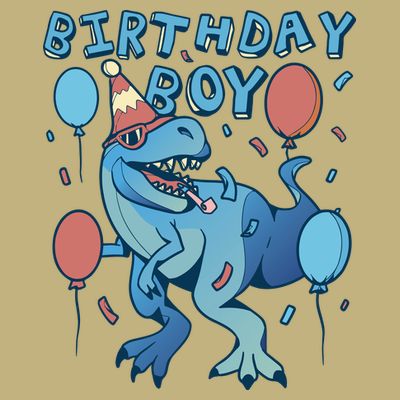 Birthday Boy Dinosaur Celebration T-Shirt