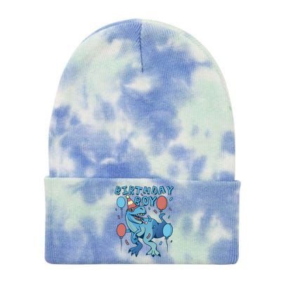 Birthday Boy Dinosaur Celebration Tie Dye 12in Knit Beanie