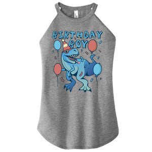 Birthday Boy Dinosaur Celebration Women's Perfect Tri Rocker Tank