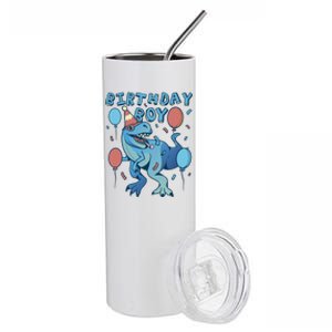 Birthday Boy Dinosaur Celebration Stainless Steel Tumbler