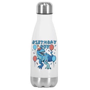 Birthday Boy Dinosaur Celebration Stainless Steel Insulated Water Bottle