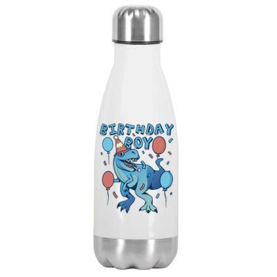 Birthday Boy Dinosaur Celebration Stainless Steel Insulated Water Bottle