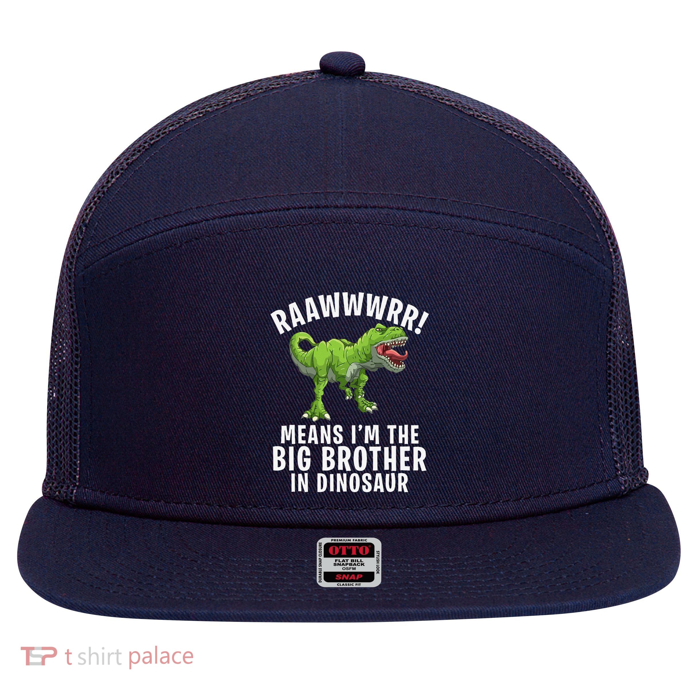 Big Brother Dinosaur 7 Panel Mesh Trucker Snapback Hat