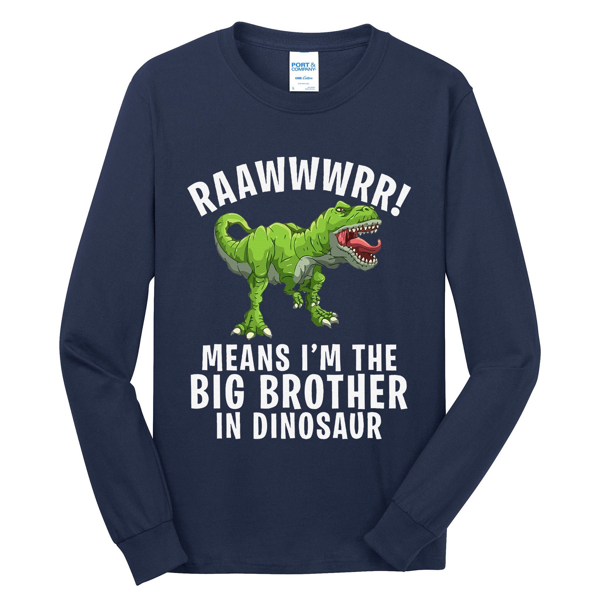 Big Brother Dinosaur Tall Long Sleeve T-Shirt