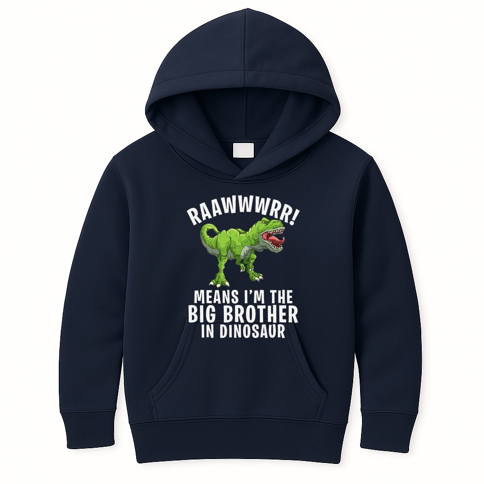 Big Brother Dinosaur Kids Hoodie