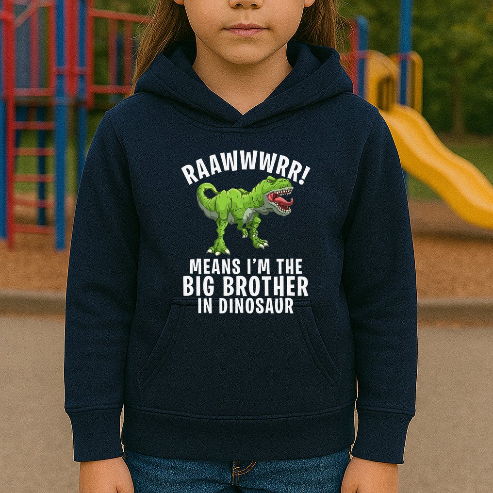 Big Brother Dinosaur Kids Hoodie