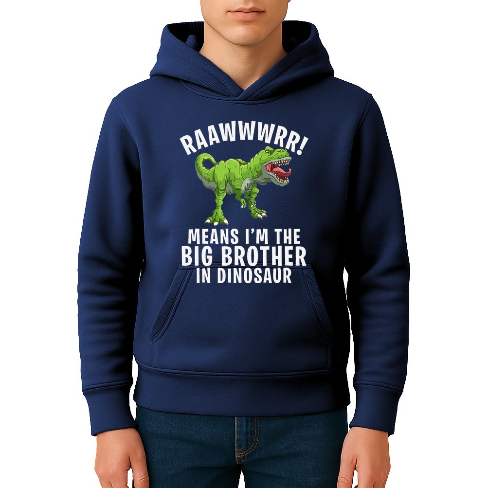 Big Brother Dinosaur Kids Hoodie