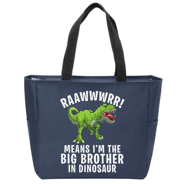 Big Brother Dinosaur Zip Tote Bag