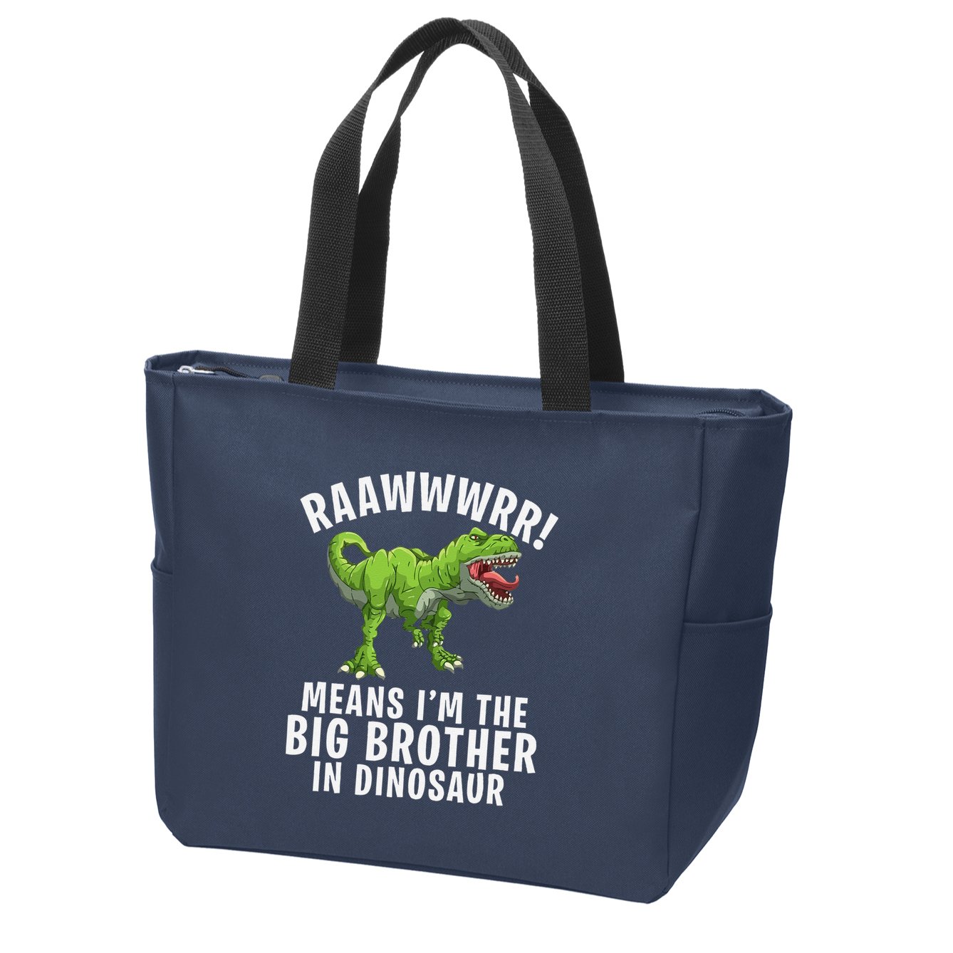 Big Brother Dinosaur Zip Tote Bag