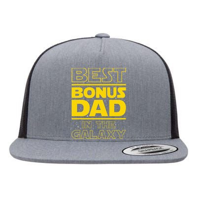 Best Bonus Dad In The Galaxy Stepfather Stepdad Grandpa Flat Bill Trucker Hat