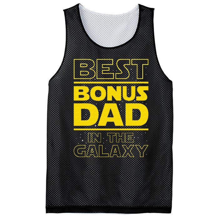 Best Bonus Dad In The Galaxy Stepfather Stepdad Grandpa Mesh Reversible Basketball Jersey Tank