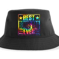 Best Bonus Dad Ever Vintage Tie Dye Fathers Day Sustainable Bucket Hat