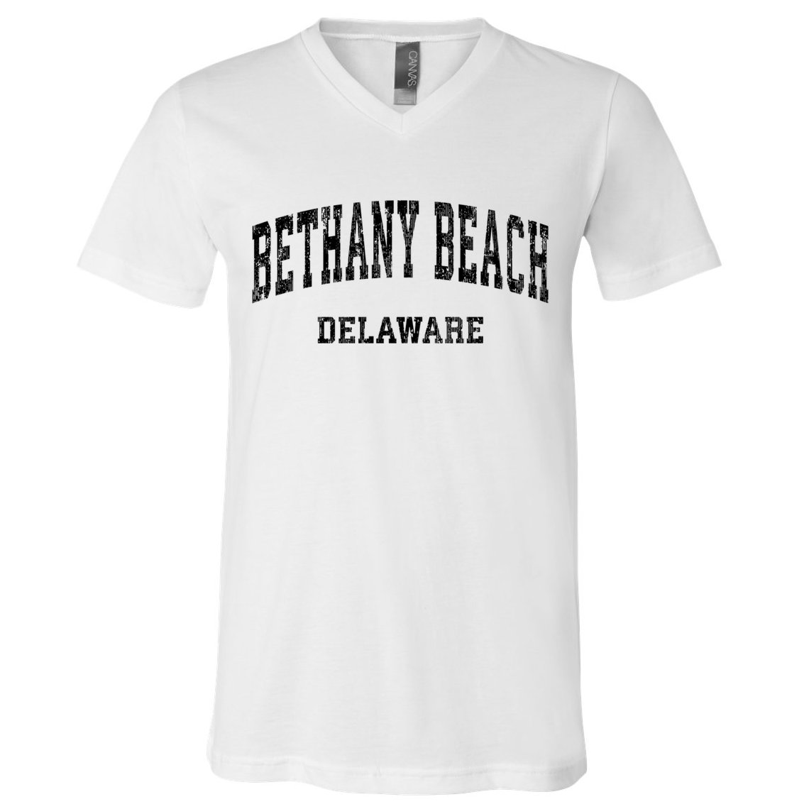 Bethany Beach Delaware De Vintage Varsity Sports Design V-Neck T-Shirt