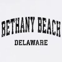 Bethany Beach Delaware De Vintage Varsity Sports Design Button