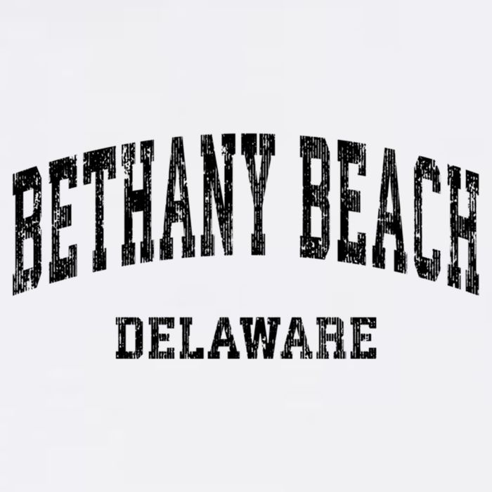 Bethany Beach Delaware De Vintage Varsity Sports Design Bucket Hat