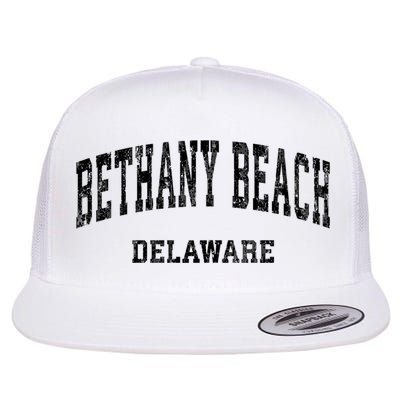 Bethany Beach Delaware De Vintage Varsity Sports Design Flatbill Hat