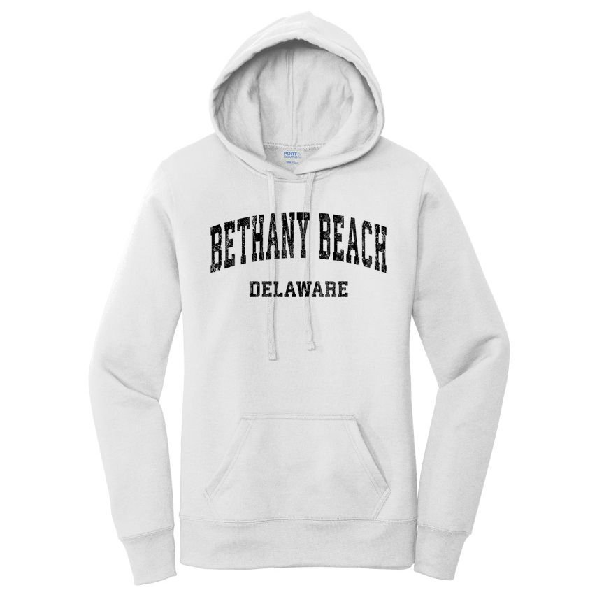 Bethany Beach Delaware De Vintage Varsity Sports Design Women's Pullover Hoodie