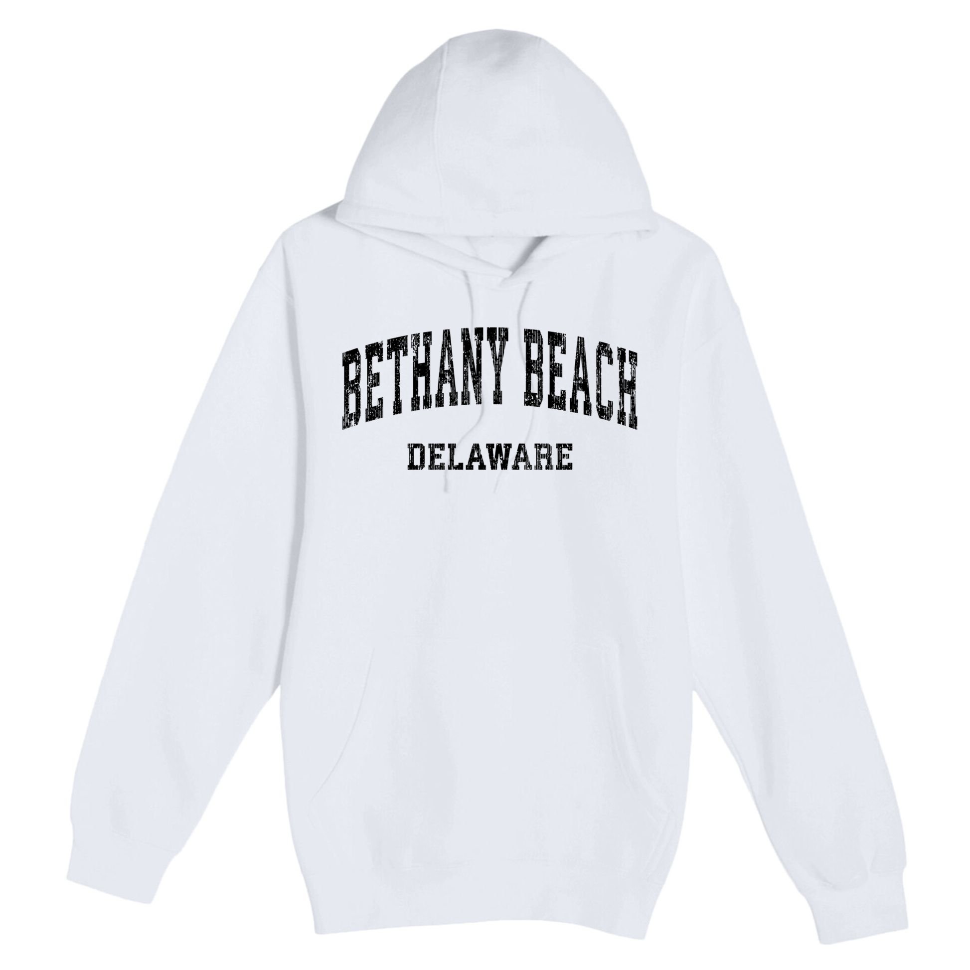 Bethany Beach Delaware De Vintage Varsity Sports Design Premium Pullover Hoodie