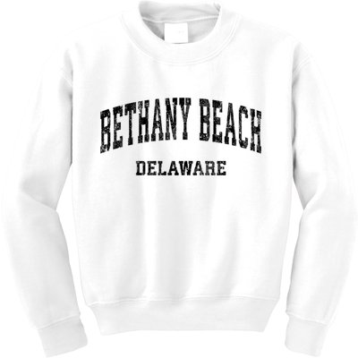 Bethany Beach Delaware De Vintage Varsity Sports Design Kids Sweatshirt