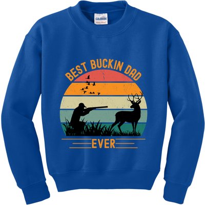 Best Buckin Dad Ever Deer Hunters Funny Deer Hunting Season Gift Kids Sweatshirt