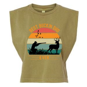 Best Buckin Dad Ever Deer Hunters Funny Deer Hunting Season Gift Garment-Dyed Women's Muscle Tee