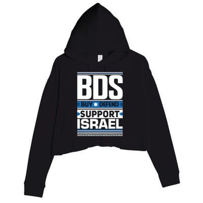 Bds Buy Defend Support Israel Crop Fleece Hoodie