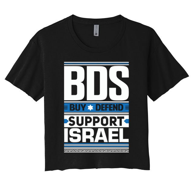 Bds Buy Defend Support Israel Women's Crop Top Tee