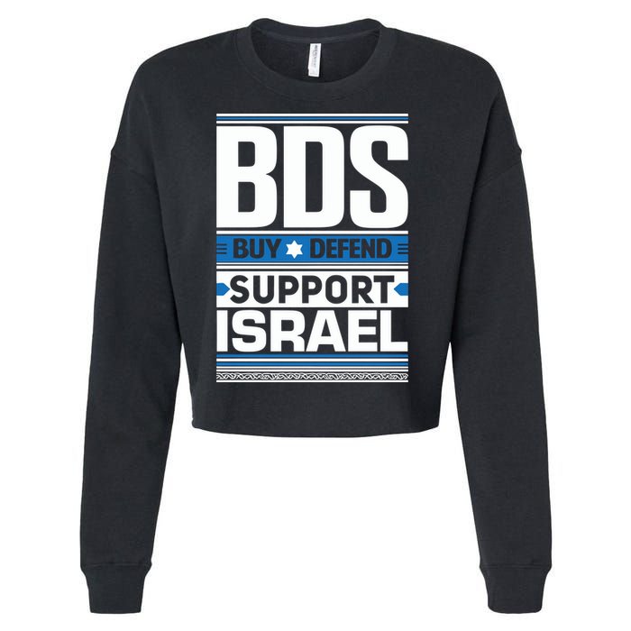 Bds Buy Defend Support Israel Cropped Pullover Crew