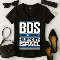 Bds Buy Defend Support Israel Women's V-Neck T-Shirt