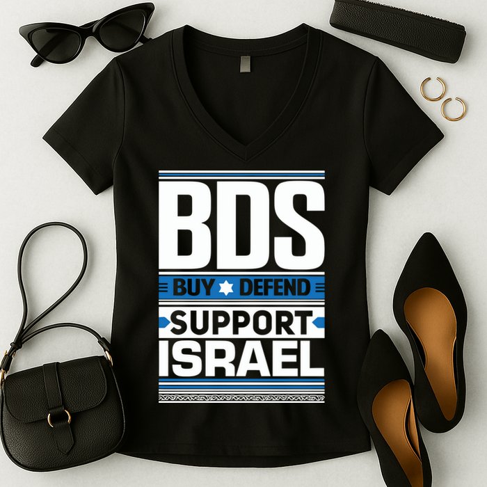 Bds Buy Defend Support Israel Women's V-Neck T-Shirt