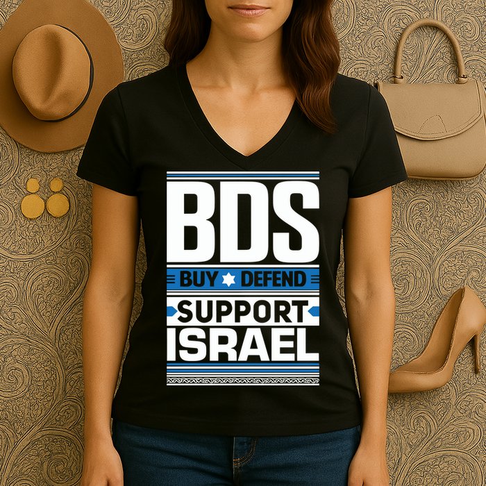 Bds Buy Defend Support Israel Women's V-Neck T-Shirt