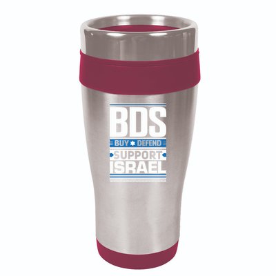 Bds Buy Defend Support Israel 16oz Travel Tumbler