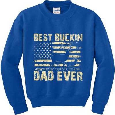 Best Buckin Dad Ever Fathers Day 2024 Funny Fathers Day Meaningful Gift Kids Sweatshirt