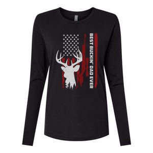 Best Buckin Dad Ever Deer Hunting Gift Womens Cotton Relaxed Long Sleeve T-Shirt