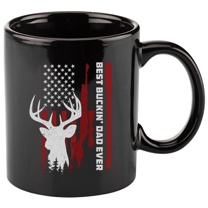Best Buckin Dad Ever Deer Hunting Gift 11oz C Handle Ceramic Mug