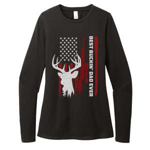 Best Buckin Dad Ever Deer Hunting Gift Womens CVC Long Sleeve Shirt