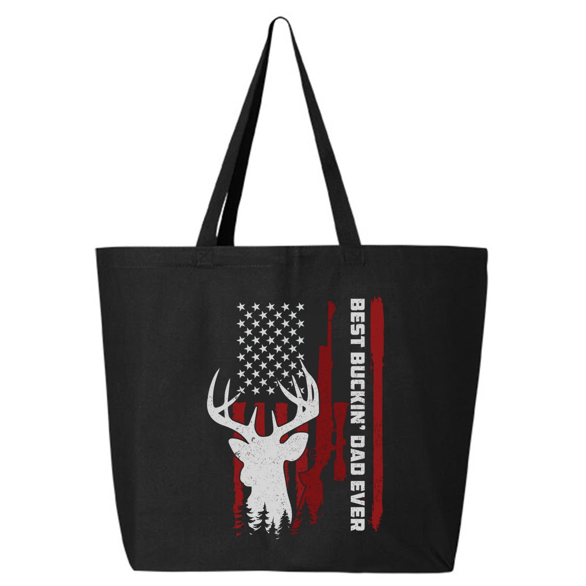 Best Buckin Dad Ever Deer Hunting Gift 25L Jumbo Tote