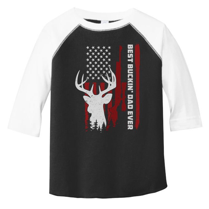 Best Buckin Dad Ever Deer Hunting Gift Toddler Fine Jersey T-Shirt