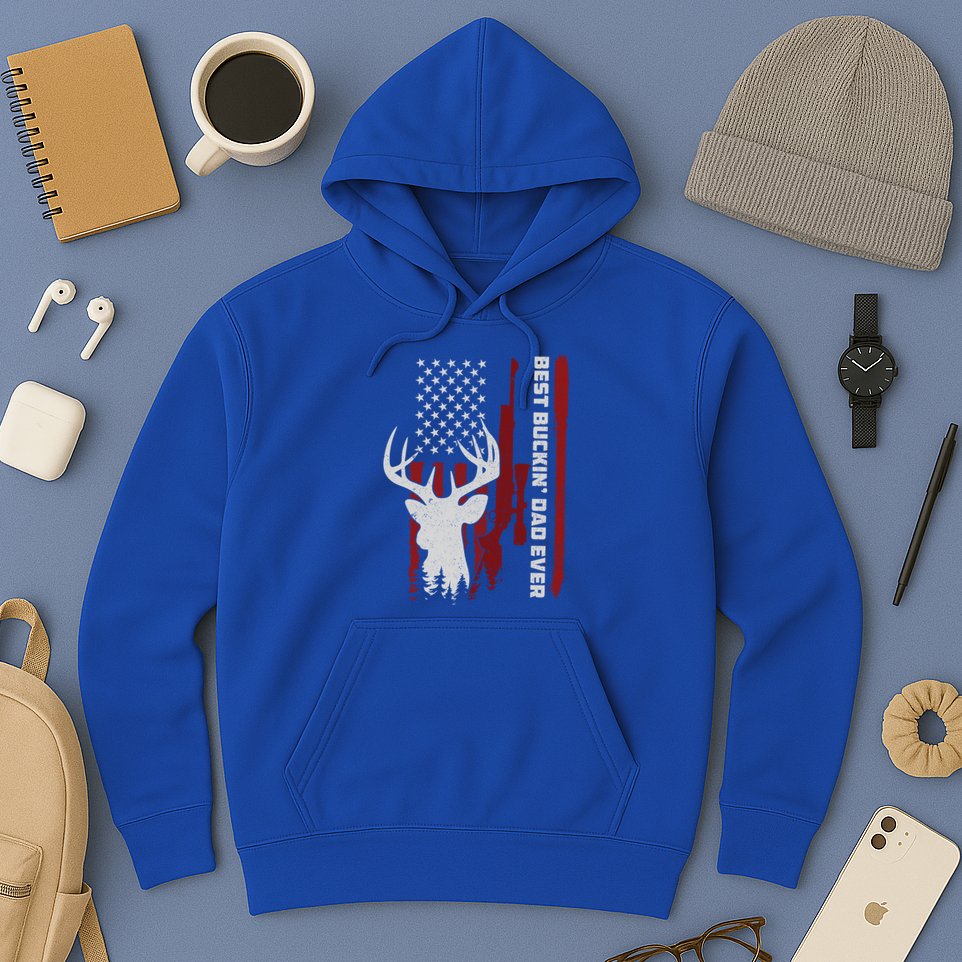 Best Buckin Dad Ever Deer Hunting Gift Hoodie