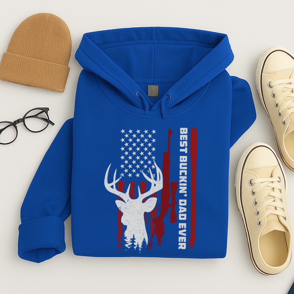 Best Buckin Dad Ever Deer Hunting Gift Hoodie