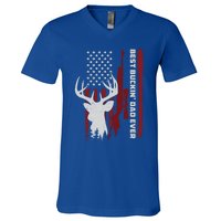 Best Buckin Dad Ever Deer Hunting Gift V-Neck T-Shirt