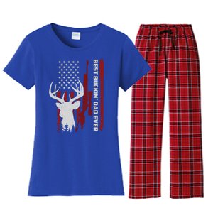 Best Buckin Dad Ever Deer Hunting Gift Women's Flannel Pajama Set