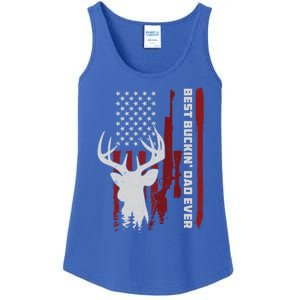 Best Buckin Dad Ever Deer Hunting Gift Ladies Essential Tank