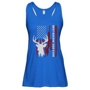 Best Buckin Dad Ever Deer Hunting Gift Ladies Essential Flowy Tank