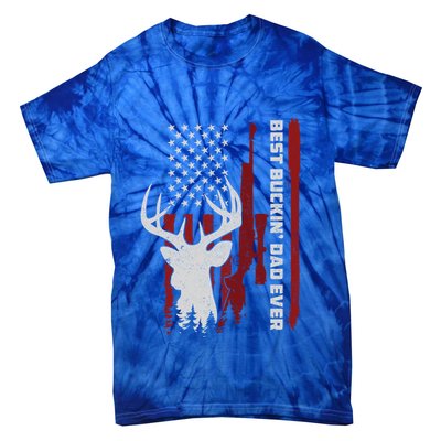 Best Buckin Dad Ever Deer Hunting Gift Tie-Dye T-Shirt