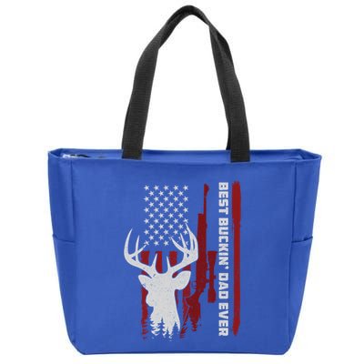 Best Buckin Dad Ever Deer Hunting Gift Zip Tote Bag