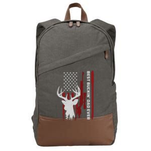 Best Buckin Dad Ever Deer Hunting Gift Cotton Canvas Backpack