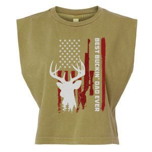 Best Buckin Dad Ever Deer Hunting Gift Garment-Dyed Women's Muscle Tee